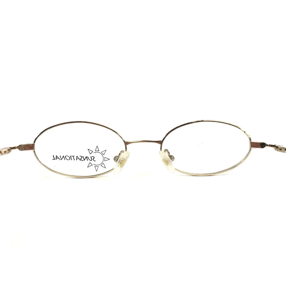 Sunsational Petite Eyeglasses Frames MQ519 S-GOLD Oval Wire Rim 48-18-140